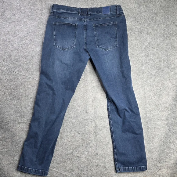 Mugsy Fultons Jeans Mens 36 X 28 Dark Wash Flex Stretch Casual - Picture 2 of 6